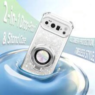 1pc CD Pattern Magnetic Stand, Foldable Multi-Function Holder (Android Version), 4-Corner Shiny Airb