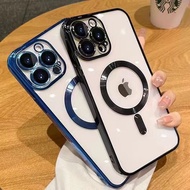 自带镜头膜16磁吸手机壳iPhone17ProMax防摔15/14电镀壳13/12With lens film 16 magnetic phone case iPh