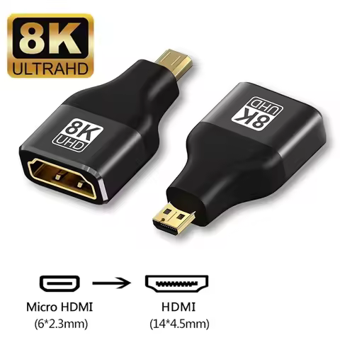 HDMI-compatible Adapter Mini/Micro HDMI To HDMI 8K 60Hz 4K 120Hz/144Hz HDMI Male To Female Converter