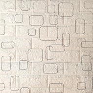 produk WALLPAPER FOAM Wallpaper Batu Bata Putih Foam Busa Sticker