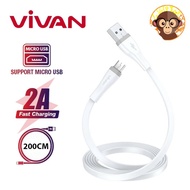 Kabel Micro USB Vivan SM200S 200cm 2A Fast Charging Quick Charge