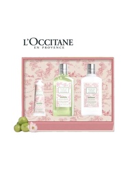 L'Occitane Fleurs de Cerisier Bath and Body Set 歐舒丹青提戀櫻禮盒三件套內含：歐舒丹青提櫻花沐浴露250ml+歐舒丹青提櫻花身體乳250ml+歐舒丹青提