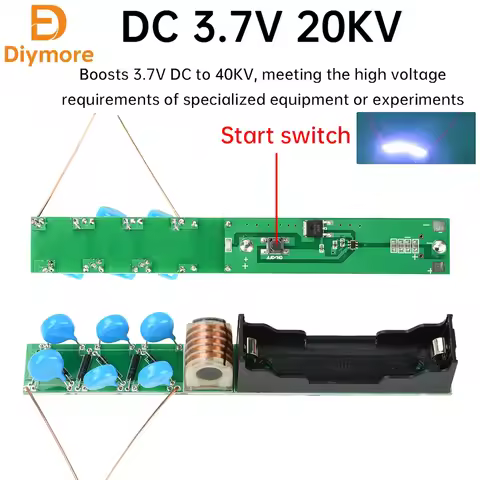 DC 3.7V 40KV Battery Integrated High-Power High-Voltage Module Boost Coil Strong Discharge Module Ci
