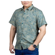 Cetakan 3D Kemeja Lengan Pendek Men Shirt Bentop Baju Batik Modern Short Sleeve Slim Fit Series Indr