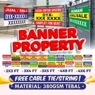 BANNER PROPERTY | BANNER PRINTING | BANNER FOR RENT AND SALE | BANNER UNTUK DISEWA | BANNER MURAH