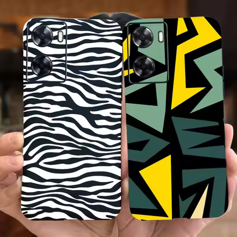 For oppo A57s Case CPH2385 Zebra Stripes Soft Silicone Shockproof Phone Cases Cover For Oppo A57 5G 