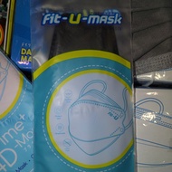 HITAM Distributor PRICE Mask Fit U Mask 4D Prime+ Mask 2 Pcs - Black