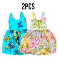 2pcs Cute and Classy Casual Baby Girl Dress aged 2-5yr old