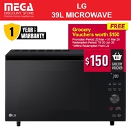 LG MJ3965BGS 39L SMART INVERTER MICROWAVE OVEN / Free Grocery Voucher $150 Redeem From LG By 30 Jun 