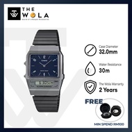 (2 Years Warranty) Casio Vintage Analog-Digital Watch AQ-800E-7A Silver Stainless Steel Band Unisex 