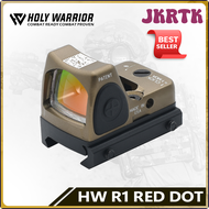 JKRTK HW TRLJLCON กระบวนการหล่อโลหะ HWRMR สีแดงกล้องส่องสะท้อนจุด Collimator Glock พอดีกับรางทอ20มม. สำหรับการล่าแบบอัดลม