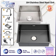 NANO Single Bowl Basin Sink  Kitchen 304 Stainless Steel Sink Bowl
