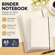 Binder Notebook Refillable A5 Notebook Replaceable Metal Ring Notebook Folder Binder