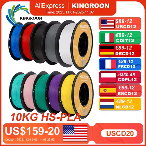 KINGROON HS-PLA Filament 1.75mm High Speed PLA 3d Printer Filament For Bambu All FDM 3D Printer 3D P