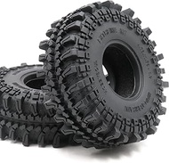 2pcs RC 1.9 Extreme MT Tires Super Grip Soft Mud Rock Crawler Truck Tyres Height 121mm/4.75inch Fit 