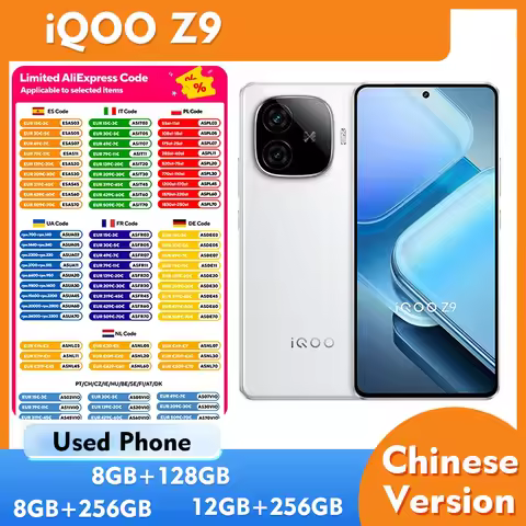 iQOO Z9 5G ROM 128GB/256GB SmartPhone Android 144hz refresh rat 6.78inch 2800x1260px 50MP 6000mAh Us