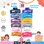 Large MATTE GLOSSY Square Hair Clip - Salon Square Hair Clip - Long Square Hair Clip - Salon Hair Cl