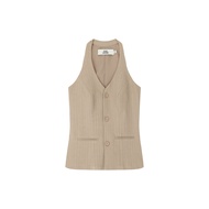 STUDIO UNKNOWN - (พร้อมส่ง 3/04) SS26 Anna Slim Vest เสื้อกั๊กทรงเข้ารูปมีตัวปรับด้านหลัง