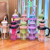 1200ml Water Bottle Ice Cup Summer Cooling with Straw Tea Strainer Botol Air Bekas Air Viral 冰霸杯