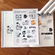 Bookish Haven Deco Sticker Sheet (Matte Waterproof Stickers, A6, Morning Face Studio)