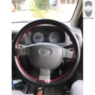 38CM COVER STERENG,pembalut stering kereta plastik kulit hitam merah untuk semua jenis kereta perodu
