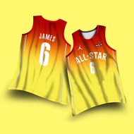 2023 NBA ALL-STAR GAME NBA CUT JERSEY YELLOW / RED | LEBRON VS GIANNIS FULL SUBLIMATION JERSEY