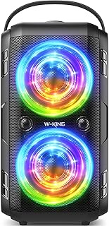 W-KING Party Loudest Portable Bluetooth Speaker Wireless Boom Box, 180W Max Big Large Outdoor Speake
