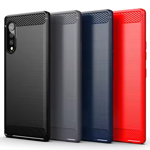 Carbon Fiber Case For LG k92 k62 k52 K51 K41S K40S K71 K61 K50 V60 V50 V40 ThinQ Back Cover For LG Q