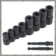 [feidan33.ph] 70500 Tap Socket Set 8 Pcs- Use with 1/4"& 3/8" Drive, Fits  Standard Taps(1/2"& 1/8" 