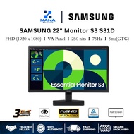Samsung 22" & 24" Monitor S3 S31D (LS22D310EAEXXS | LS24D310EAEXXS ) VA Panel | FHD | HDMI | VGA | V