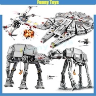 Walking AT-AT Razor Crest Millennium Falcon X-Wing Model Ornaments Building Blocks Adult Boys Girls 