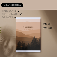Personalized, customized kraft notebook Vintage design journal gifts
