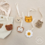 /Ready Stock/Little Monster Name Tag Hanging Embroidered Bear Name Tag Name Tag Hanging Duffel Bag T