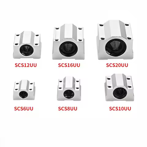 4pcs Linear Motion Ball Bearing Slide Block Bushing SC8UU SCS8UU SC10UU SCS12UU SCS16UU SC20UU Linea
