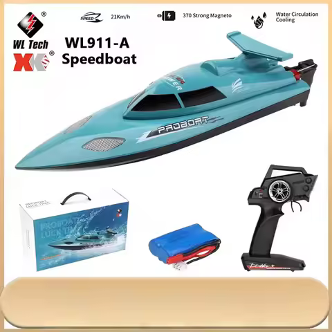 Wltoys Wl911-A Rc Boat 21km/H High Speed 2.4ghz Racing Ship With Rechargeable Battery Durable Abs Hu