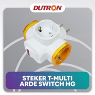 Steker T Multi Dutron Colokan 3 Lubang Switch Steker Arde Dutron SNI