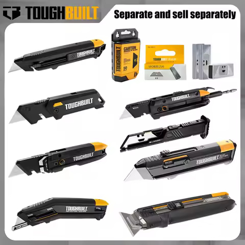 TOUGHBUILT Utility Knife Multitool Quick Replacement Blade Durable Pocket Knife Sharp Cutting Hand T
