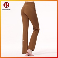 Lululemon casual yoga pants cotton side pockets drawcord elastic high waist straight pants C MM282