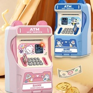 Kids ATM Bank Educational Toys with Facial Recognition Simulated Card Slot Automatic Money-Rolling A