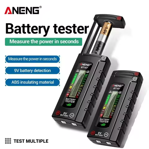 ANENG BT167 Battery Detector LCD Display C AA AAA D 9V 1.5V Universal Button Cell Tester Volt Test C