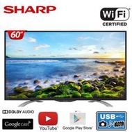 含稅SHARP夏普60吋FHD LED液晶電視LC-60LE580T   
