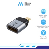 OTG Adapter DP Display Port Female to USB Type C Male 8K 60Hz