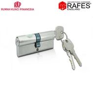 Door Cylinder Lock Door Cylinder Lock - Lock 8 cm Silver Brass RAFES SL 6432