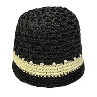 Openwork Summer Cloche Hat for Women Men Spring SumerBlack  Keys from Japan