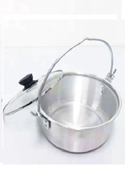 Kaldero With Swing Handle Glass Cover Aluminum Type Caserola