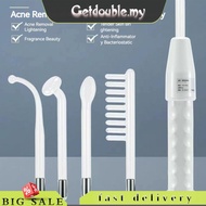 [Getdouble.my] High Frequency Wand with 4 Pcs Glass Tubes High Frequency Face Wand for Acne Firming 