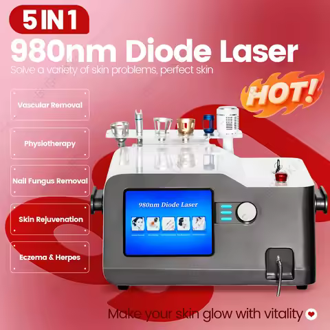 30W PRO 980NM Diode 5 in1 Removes Local Fat Dissolution In Spider Veins Nail Fungus Eczema Herpes Pa