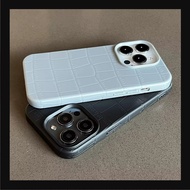 Simple Crocodile Leather Matte Phone Case for IPhone 15 14 13 12 11 15 16 Pro Max  Devices Bummer Sc