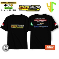 KATUN Young Boss Friends Work Word T-Shirt Cotton Combed 30s Distro Clothing - Young Boss Truck T-Sh
