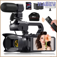 MABEV Full 4K UHD 60FPS Vintage Camcorder For Youtube Live Streaming Vlog 18X 64MP Video Camera AF Digital Recorder 4" Rotate Screen ABEIB